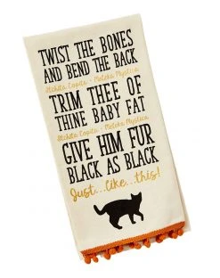 Spirit Halloween Binx Cat Spell Dish Towel - Hocus Pocus