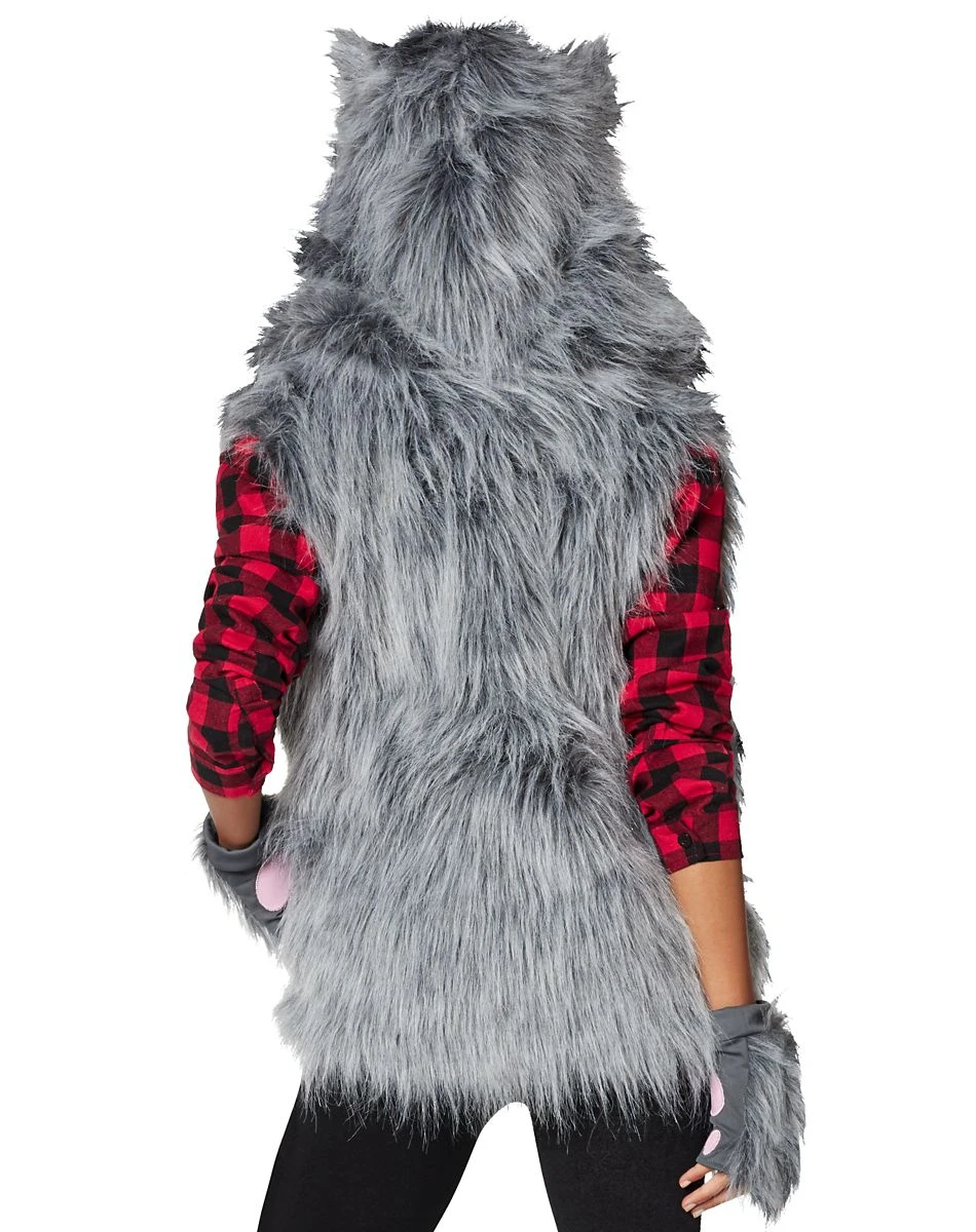 Spirit Halloween Adult Faux Fur Wolf Vest 4 Spirit Halloween Adult Faux Fur Wolf Vest - Image 2
