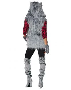 Spirit Halloween Adult Faux Fur Wolf Vest 9 Spirit Halloween Adult Faux Fur Wolf Vest -MELONHALLOW Sales 01401173 d