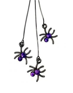 Spirit Halloween Purple Spider Dangle Earrings 5 Spirit Halloween Purple Spider Dangle Earrings -MELONHALLOW Sales 01402346 b