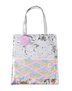 Spirit Halloween Unicorn Reversible Sequin Tote Bag