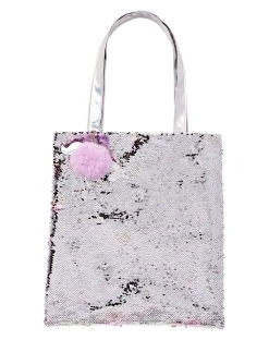 Spirit Halloween Unicorn Reversible Sequin Tote Bag -MELONHALLOW Sales 01410992 c