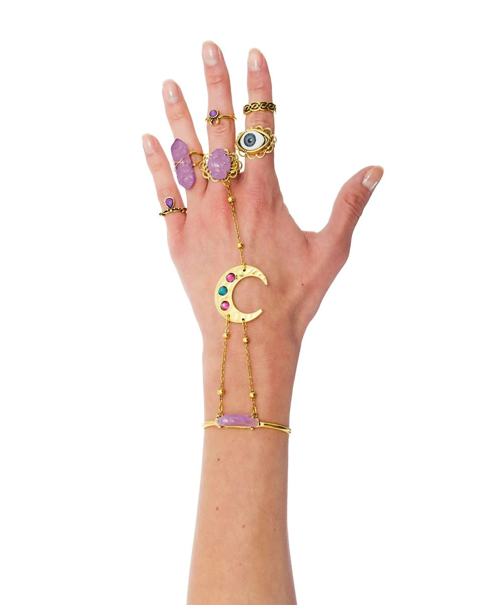 Spirit Halloween Fortune Teller Bracelet and Rings Set 3 Spirit Halloween Fortune Teller Bracelet and Rings Set