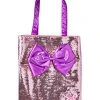 Spirit Halloween JoJo Siwa Sequin Bow Tote Bag -MELONHALLOW Sales 01418151 a