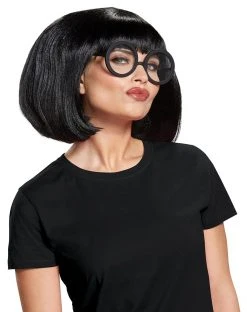 Spirit Halloween Edna Mode Wig and Glasses - The Incredibles