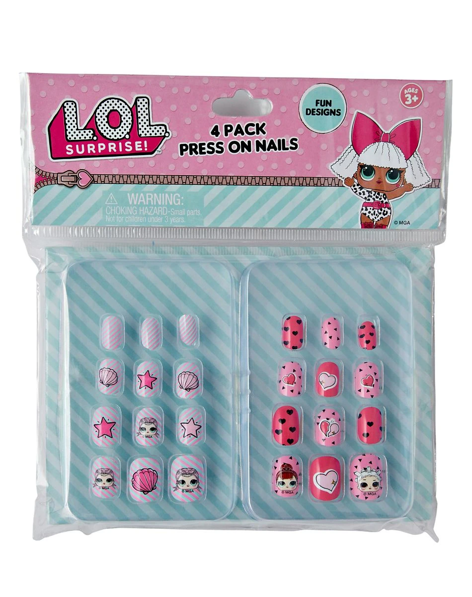 Spirit Halloween Kids Press On Nails 4 Pack - LOL Surprise Doll 7 Spirit Halloween Kids Press On Nails 4 Pack - LOL Surprise Doll - Image 5