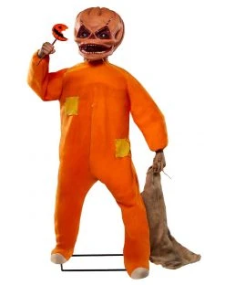 Spirit Halloween 4.3 Ft Sam Animatronic - Trick 'r Treat -MELONHALLOW Sales 01422898 d