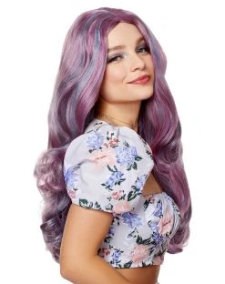 Spirit Halloween Ash Lavender Curl Wig