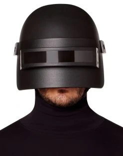 Spirit Halloween Black Helmet With Eye Shield