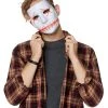 Spirit Halloween White and Red EL Wire Half Mask 2 Spirit Halloween White and Red EL Wire Half Mask -MELONHALLOW Sales 01429208 a