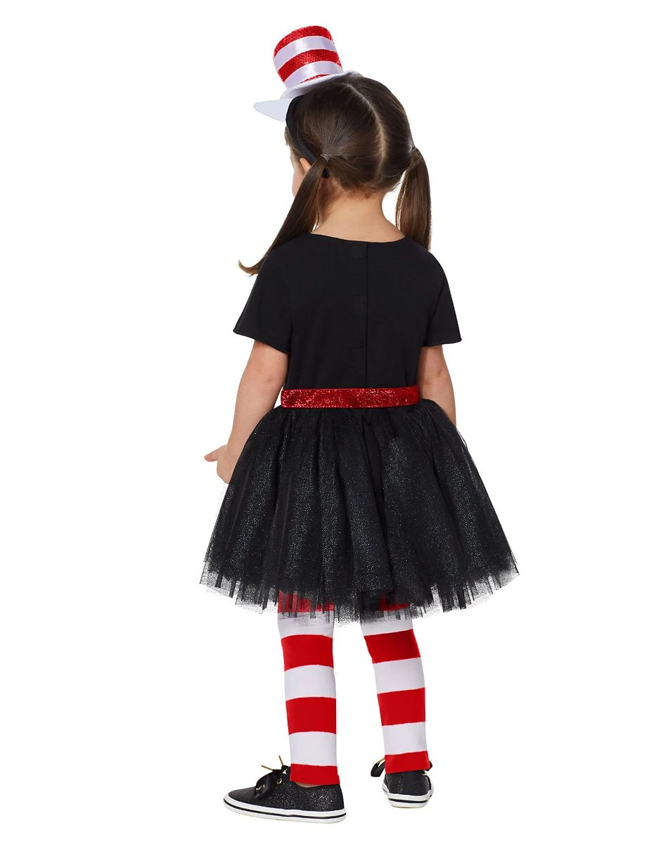 Spirit Halloween Toddler Cat In The Hat Dress Costume - Dr. Seuss 4 Spirit Halloween Toddler Cat In The Hat Dress Costume - Dr. Seuss - Image 2