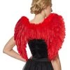 Spirit Halloween Red Feather Devil Wings -MELONHALLOW Sales 01443753 a