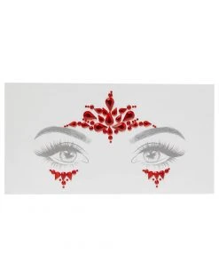 Spirit Halloween Red Devil Jewel Face Decal