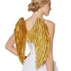 Spirit Halloween Goldtone Feather-Effect Angel Wings 1 Spirit Halloween Goldtone Feather-Effect Angel Wings -MELONHALLOW Sales 01443852 a