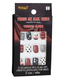 Spirit Halloween Kids Twisted Clown Press On Nails 10 Spirit Halloween Kids Twisted Clown Press On Nails -MELONHALLOW Sales 01449719 d