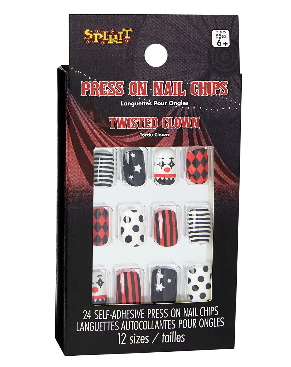 Spirit Halloween Kids Twisted Clown Press On Nails 6 Spirit Halloween Kids Twisted Clown Press On Nails - Image 4
