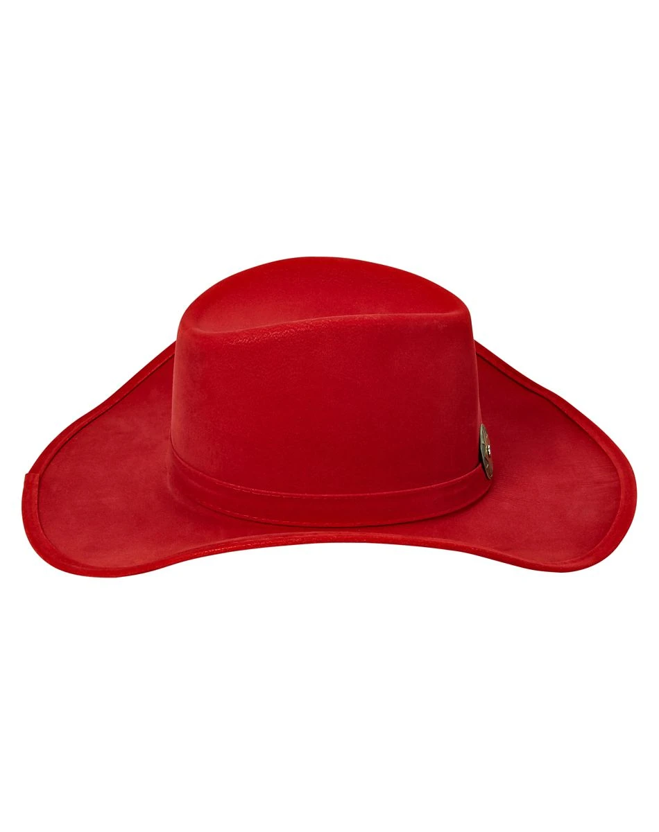 Spirit Halloween Red Western Cowboy Hat 4 Spirit Halloween Red Western Cowboy Hat - Image 2