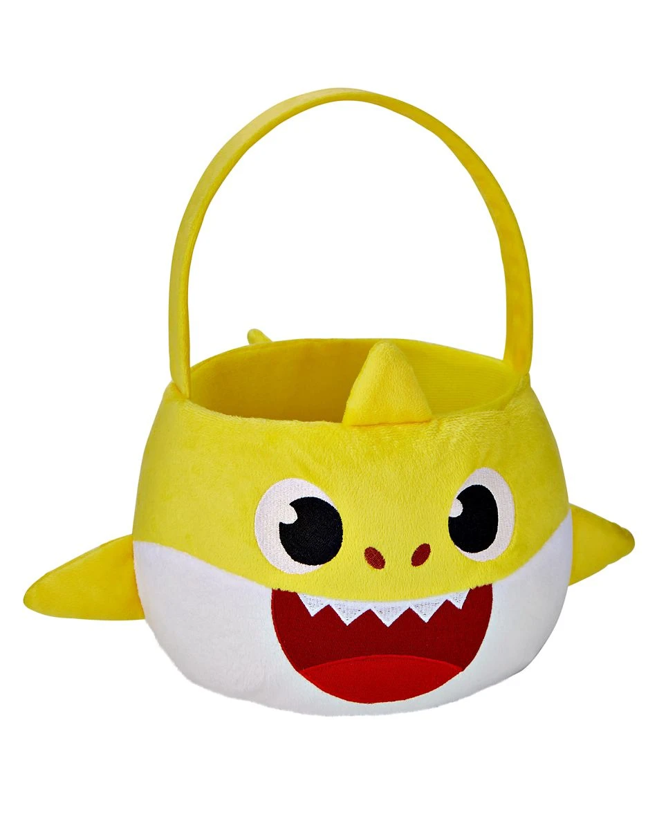 Spirit Halloween Plush Candy Bucket - Baby Shark 3 Spirit Halloween Plush Candy Bucket - Baby Shark