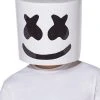 Spirit Halloween Adult Mesh Marshmello Half Mask -MELONHALLOW Sales 01462126 a