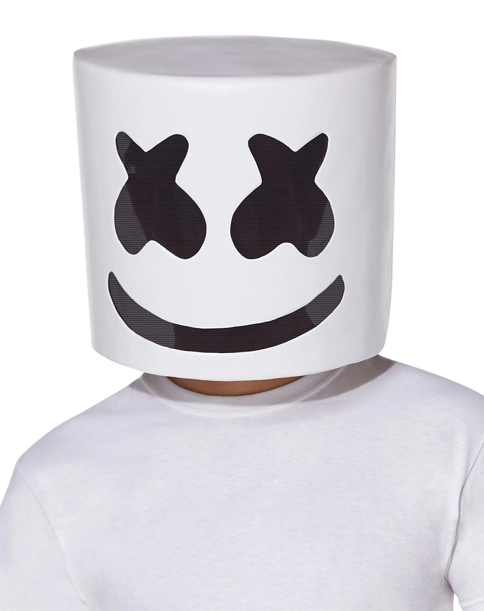 Spirit Halloween Adult Mesh Marshmello Half Mask 3 Spirit Halloween Adult Mesh Marshmello Half Mask