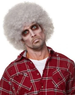 Spirit Halloween Gray Curly Wig