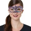 Spirit Halloween Rhinestone Oil Slick Eye Half Mask -MELONHALLOW Sales 01465335 a