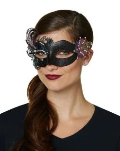 Spirit Halloween Oil Slick Peacock Eye Half Mask 5 Spirit Halloween Oil Slick Peacock Eye Half Mask -MELONHALLOW Sales 01465509 b