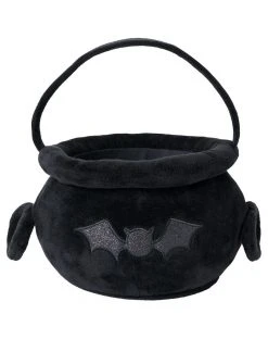 Spirit Halloween Bat Cauldron Plush Treat Bucket