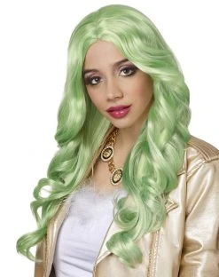 Spirit Halloween Green Pastel Curly Wig