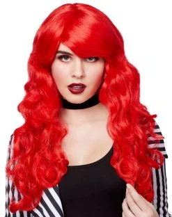 Spirit Halloween Red Curls Long Wig