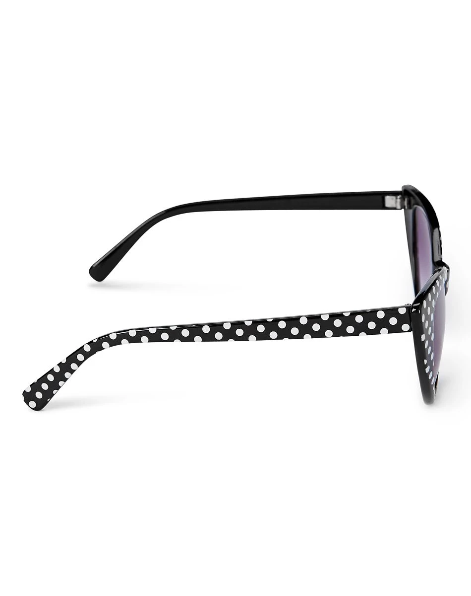 Spirit Halloween Black and White '50s Polka Dot Sunglasses 4 Spirit Halloween Black and White '50s Polka Dot Sunglasses - Image 2