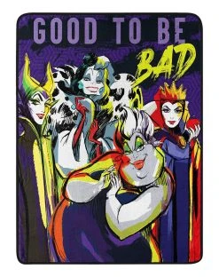 Spirit Halloween Good To Be Bad Fleece Blanket - Disney Villains