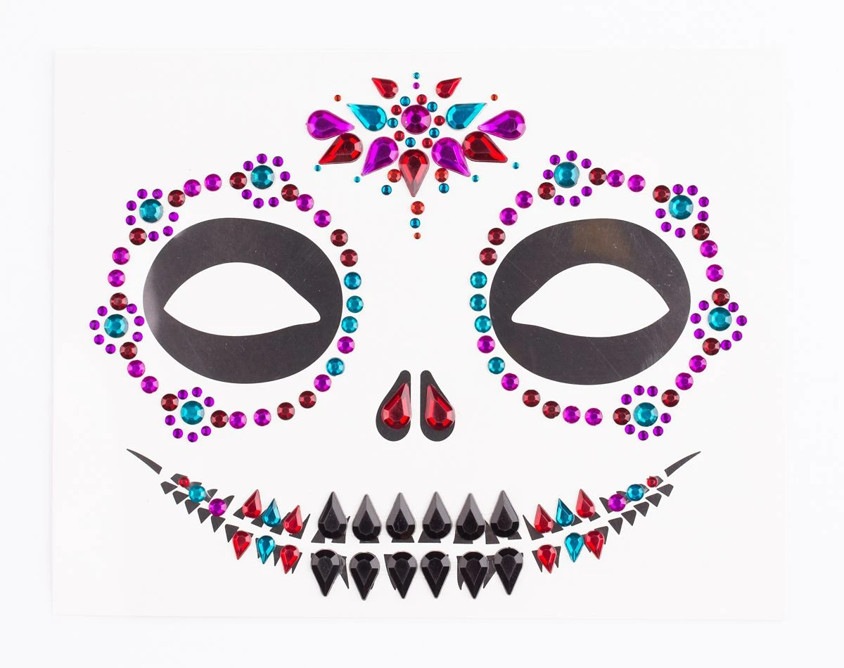 Spirit Halloween Sugar Skull Face Decal 5 Spirit Halloween Sugar Skull Face Decal - Image 3