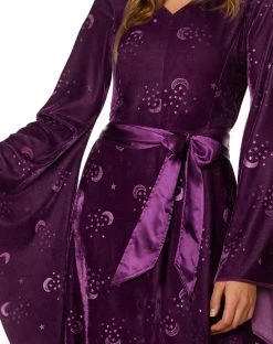 Spirit Halloween Adult Velvet Celestial Robe -MELONHALLOW Sales 01475532 c
