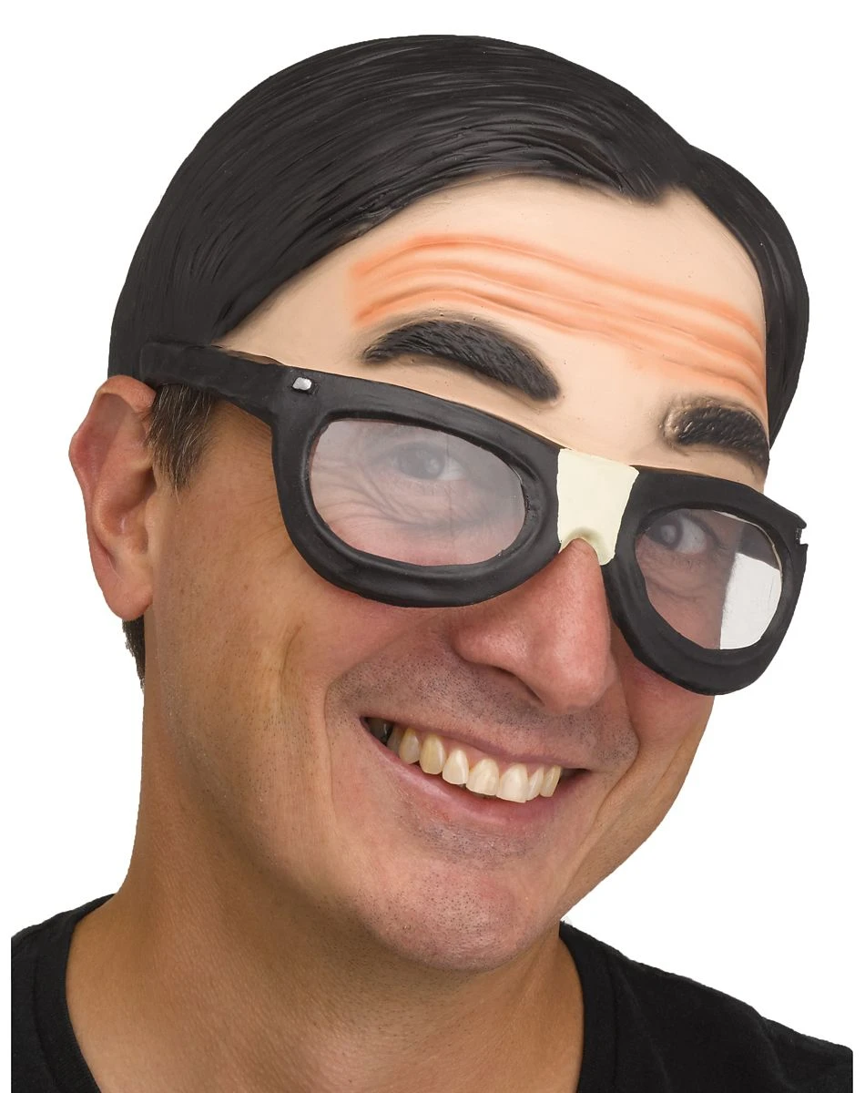 Spirit Halloween Nerd Half Mask 3 Spirit Halloween Nerd Half Mask