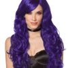Spirit Halloween Long Curls Wig Purple -MELONHALLOW Sales 01477504 a 1