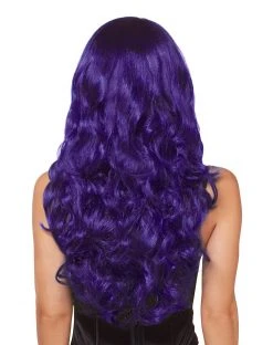 Spirit Halloween Long Curls Wig Purple -MELONHALLOW Sales 01477504 b 1