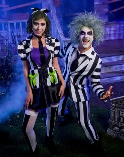 Spirit Halloween Adult Beetlejuice Striped Suit 7 Spirit Halloween Adult Beetlejuice Striped Suit -MELONHALLOW Sales 01484245 c
