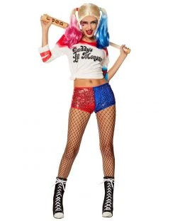 Spirit Halloween Adult Harley Quinn Sequin Costume - Suicide Squad