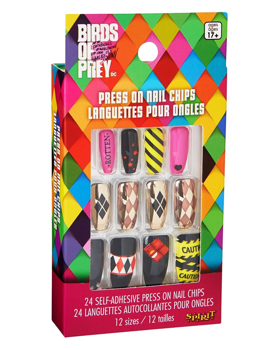 Spirit Halloween Harley Quinn Press On Nails - Birds of Prey 5 Spirit Halloween Harley Quinn Press On Nails - Birds of Prey - Image 3