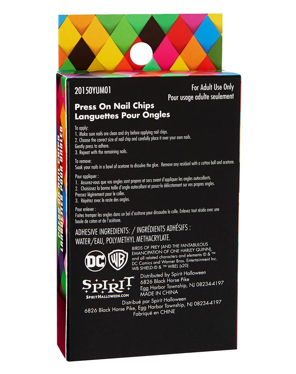Spirit Halloween Harley Quinn Press On Nails - Birds of Prey 6 Spirit Halloween Harley Quinn Press On Nails - Birds of Prey - Image 4