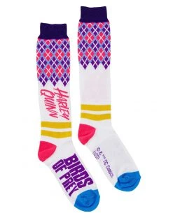 Spirit Halloween Harley Quinn Diamonds Knee High Socks - Birds of Prey