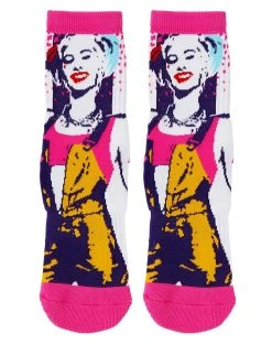 Spirit Halloween Harley Quinn Face Crew Socks - Birds of Prey