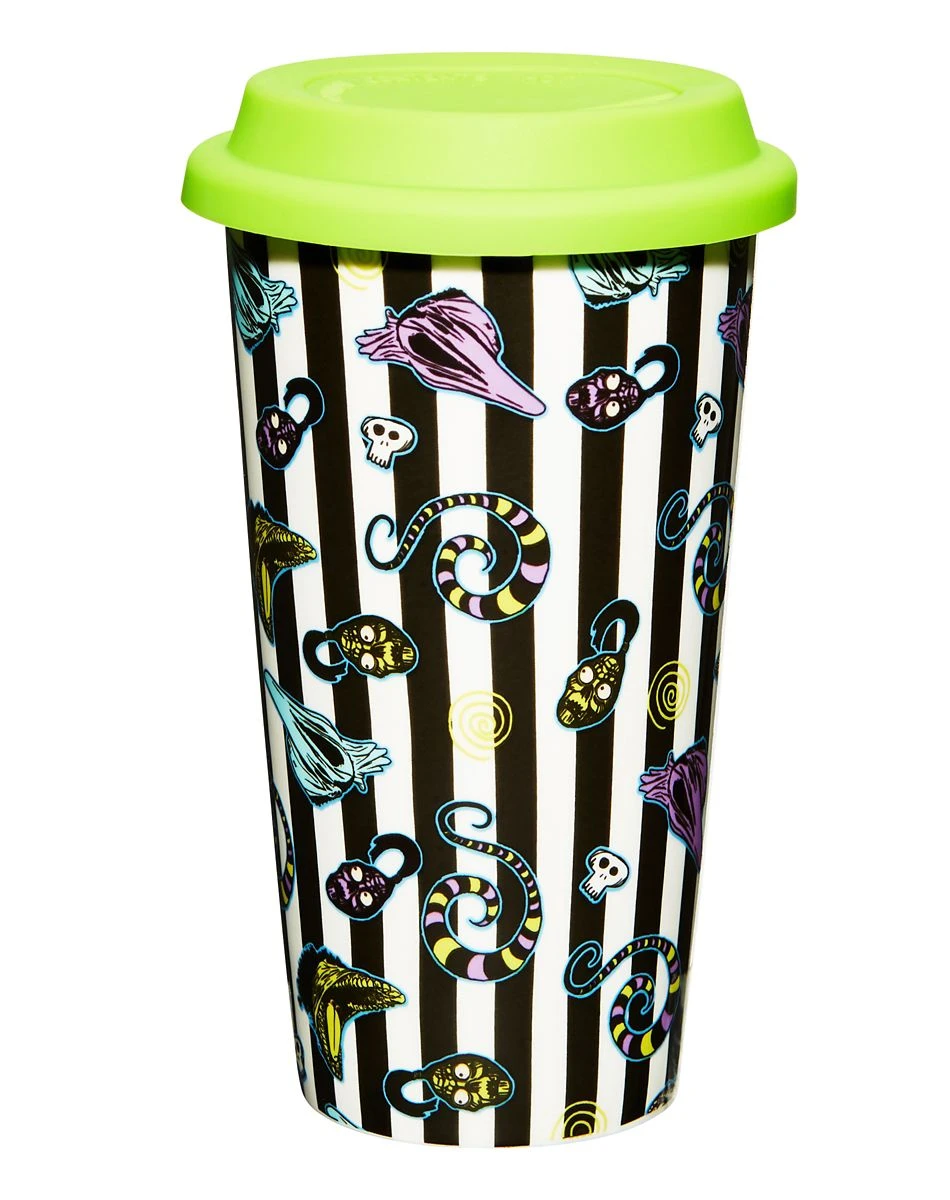 Spirit Halloween Beetlejuice Travel Mug - 14 oz. 4 Spirit Halloween Beetlejuice Travel Mug - 14 oz. - Image 2