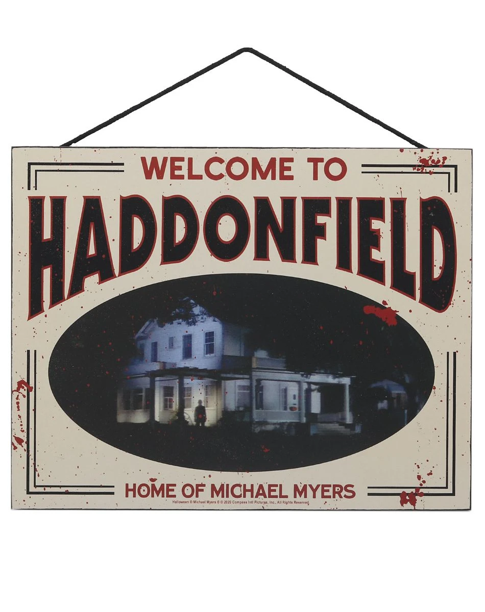Spirit Halloween Haddonfield Home of Michael Myers Sign - Halloween 3 Spirit Halloween Haddonfield Home of Michael Myers Sign - Halloween
