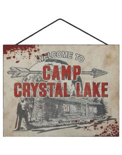 Spirit Halloween Welcome to Camp Crystal Lake Sign - Friday the 13th