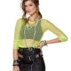 Spirit Halloween Adult '80s Neon Fishnet Top