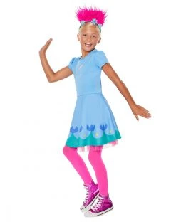 Spirit Halloween Kids Queen Poppy Dress Costume - Trolls 7 Spirit Halloween Kids Queen Poppy Dress Costume - Trolls -MELONHALLOW Sales 01497049 c