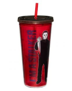 Spirit Halloween Stalker Not A Talker Michael Myers Tumbler 20 oz. - Halloween