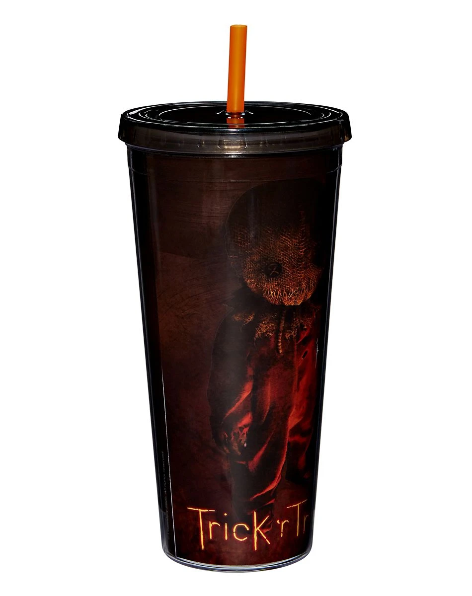 Spirit Halloween Sam Cup with Straw 20 oz. - Trick 'r Treat 3 Spirit Halloween Sam Cup with Straw 20 oz. - Trick 'r Treat
